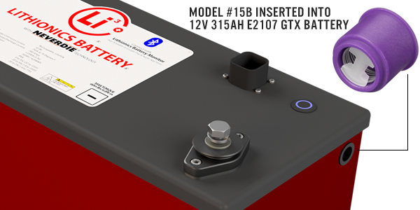 Model #15b inserted into battery system